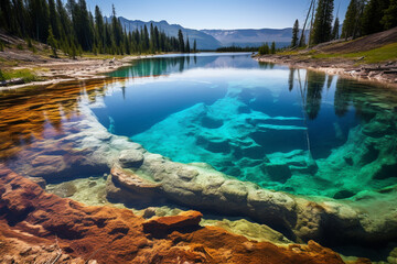 marvels of Yellowstone National Park, where ethereal symphony of geothermal wonders, geysers, untamed wildlife, and unparalleled beauty converge to create an iconic and unforgettable destination