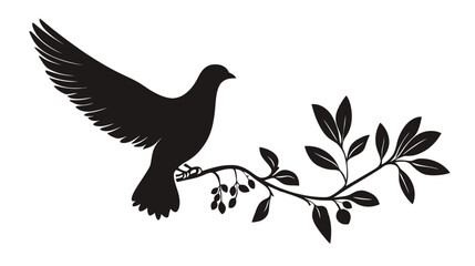 Obraz premium A Flying Dove – Peaceful Symbol of Freedom