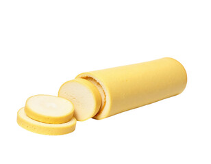 roll of cheese isolated on white