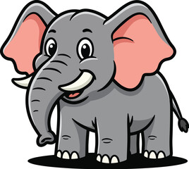 Fototapeta premium Happy Elephant Mascot Illustration