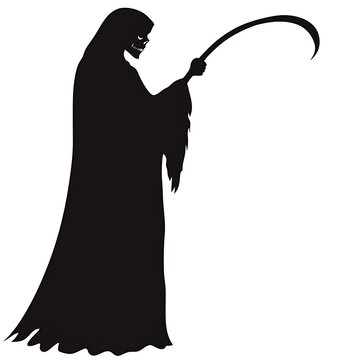 recommend clip art: Grim Reaper Silhouette with Scythe.