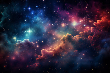 Fototapeta premium breathtaking spectacle of Earth celestial panorama, where intricate interplay of nature marvels and mankind creations intertwine in perfect harmony