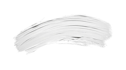 White paint brush stroke on transparent background