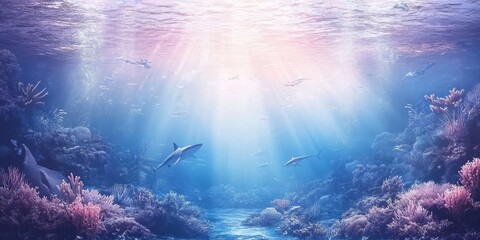 Fototapeta premium Ocean Predator Banner