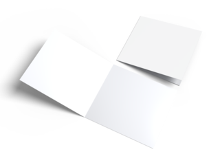 Open Leaflet or bi fold mockup. Blank template paper, wedding invitation, postcard, thank you card, notecards, note paper, greeting card, brochure or presentation your creative design work