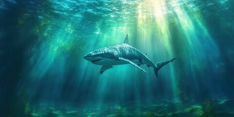 Fototapeta premium Ocean Predator Banner