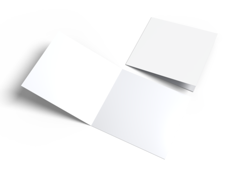 Open Leaflet or bi fold mockup. Blank template paper, wedding invitation, postcard, thank you card, notecards, note paper, greeting card, brochure or presentation your creative design work