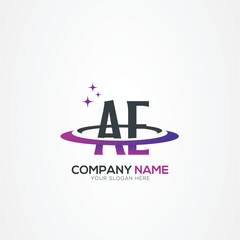 Modern Letter AE EA Planet space logo design With Creative Vector Elements