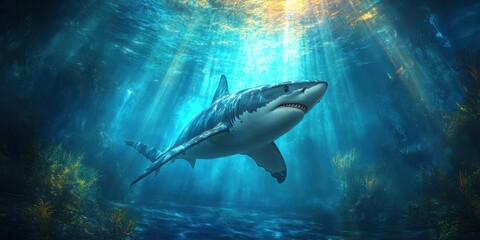 Fototapeta premium Ocean Predator Banner