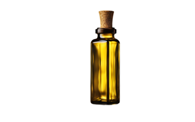 Anointing oil bottle isolated on a empty plain background