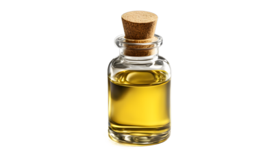 Anointing oil bottle isolated on a empty plain background