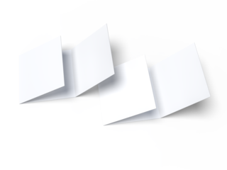 Open Leaflet or tri fold mockup. Blank vector template paper, wedding invitation, postcard, thank you card, notecards, note paper, greeting card, brochure or presentation your creative design work