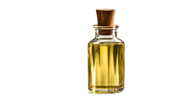 Anointing oil bottle isolated on a empty plain background