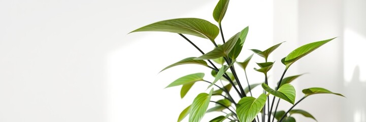 Aeonium Plant - Minimalist Design with Copy Space for Branding