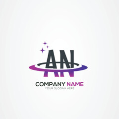 Modern Letter AN NA Planet space logo design With Creative Vector Elements