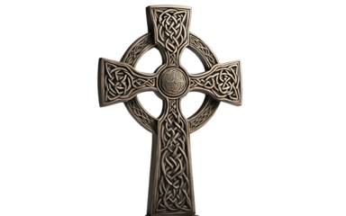 Celtic cross isolated on a empty plain background