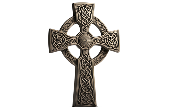 Celtic cross isolated on a empty plain background