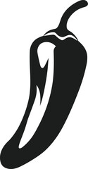 Naklejka premium Spicy Chili Pepper Silhouette – Bold Vector Illustration for Mexican Fiesta