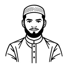 muslim character ellements outline style