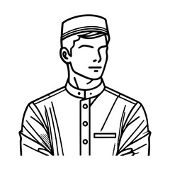 muslim character ellements outline style