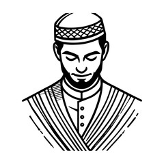 muslim character ellements outline style
