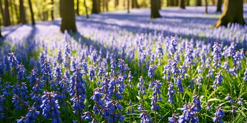 Naklejka premium Bluebell Carpet in New Forest, England
