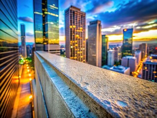 Obraz premium Urban Building Ledge - Architectural Photography