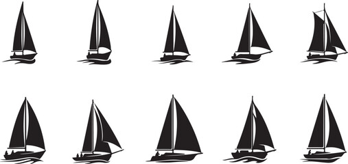 sailboat icon or logo isolated sign symbol vector illustration - Collection of high quality black style vector icons
