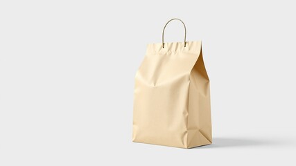 Empty Paper Bag Mockup for Pastry Display