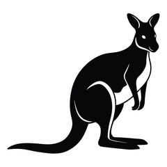 Adobe Illustrator ArtwKangaroo icon vector on White Background ,Vector Art Illustration on white background.ork