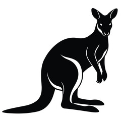 Adobe Illustrator ArtwKangaroo icon vector on White Background ,Vector Art Illustration on white background.ork
