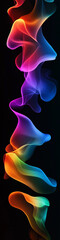 Fototapeta premium Colorful abstract 3D background on black background