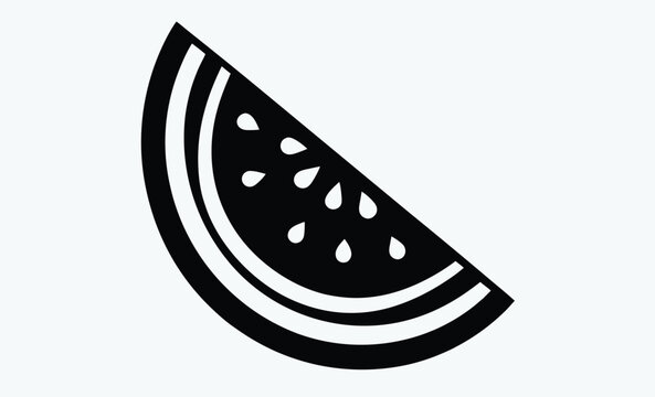 recommend clip art: Watermelon silhouette, watermelon slice icon, fruit vector illustration