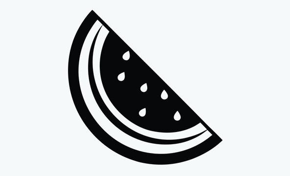 recommend clip art: Watermelon silhouette, watermelon slice icon, fruit vector illustration