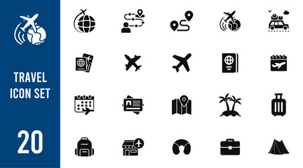 Travel icon set