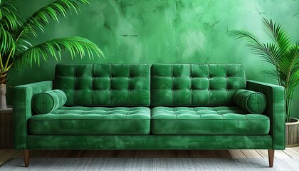 Obraz premium blue sofa in a room