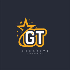 Letter GT TG Star logo icon design. Creative template for company and business