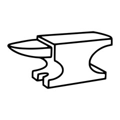 simple blacksmith anvil vector drawing