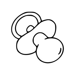 outline drawing of a soother
