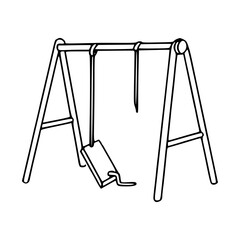 playground swing vector illustration