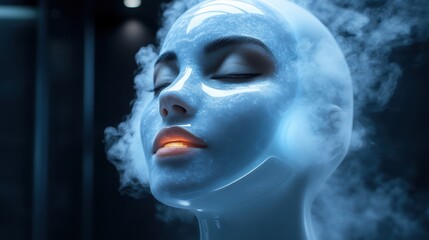 Woman showcasing a glowing complexion after using a luxury facial steamer for effective beauty treatment
