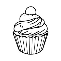 muffin outline icon 