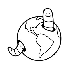 global love from a happy worm