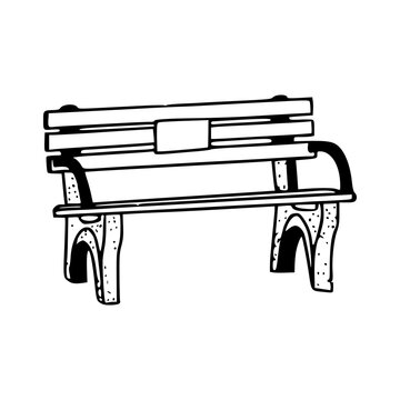 recommend clip art: park bench outline vector