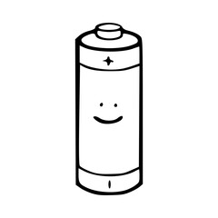cute battery icon vector