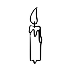 candlelight line art