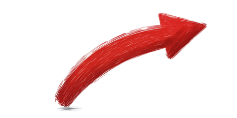 Dynamic Red Arrow Abstract Painting - A Bold Visual Statement , isolated on white background PNG .AI GENERATED
