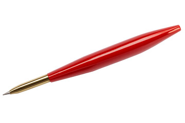 red ballpoint pen isolated on white background PNG. AI GENERATED