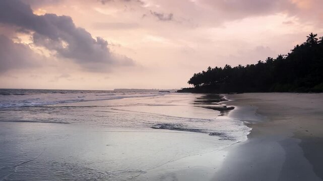 Video Shot of a beach in Kannur, Kerala, India
