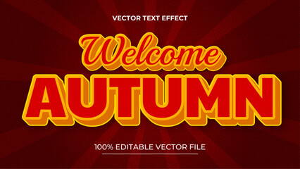 Design editable text effect autumn sale 3d vector illustration